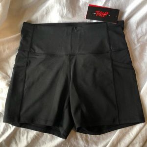 NWT High Waist Biker Shorts with Pockets